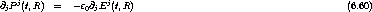     j                j
@jP  (t,R)  =  - e0@jE  (t,R)                                         (6.60)
