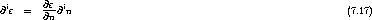   i      @e- i
@ e  =   @n @ n                                                    (7.17)
