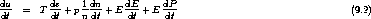 du-      ds    1-dn-    dE-    dP-
dt  =  T dt + pn dt + E dt + E dt                                  (9.2)
