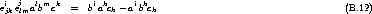 eijkejlmalbmck  =  biahch- aibhch                                    (B.12)
