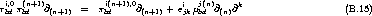 rib,0d p(nbd+1)@(n+1)  =  pib(dn+1),0@(n+1) + eijkmjb(dn)@(n)@k                   (B.15)
